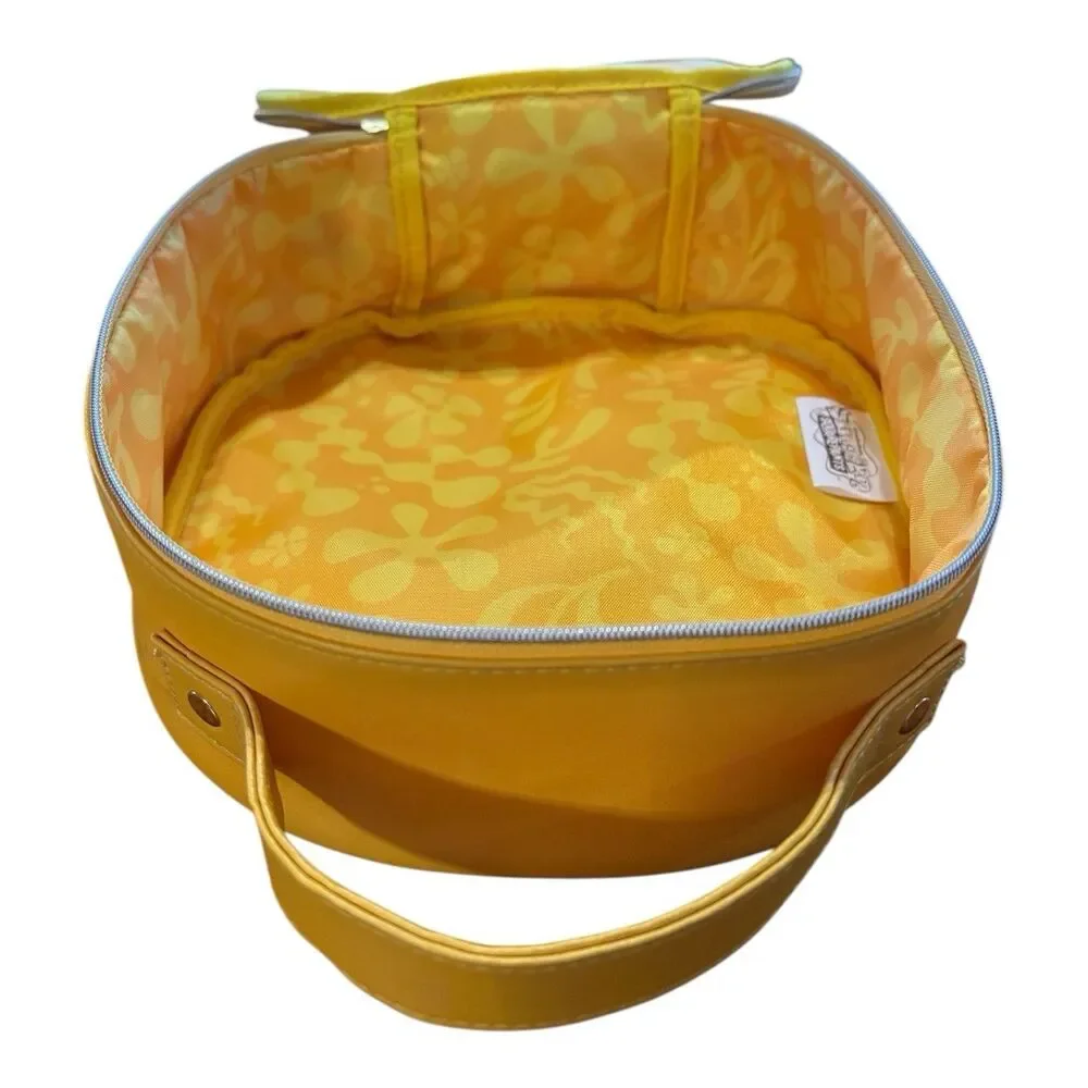 NEW Spongebob Squarepants Wet N Wild Krabby Patty Makeup Bag Yellow W/Charm